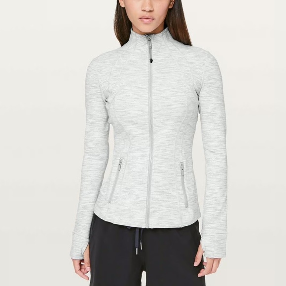 Lululemon Define Jacket Heathered Light Gray White Size 6 - Picture 1 of 12